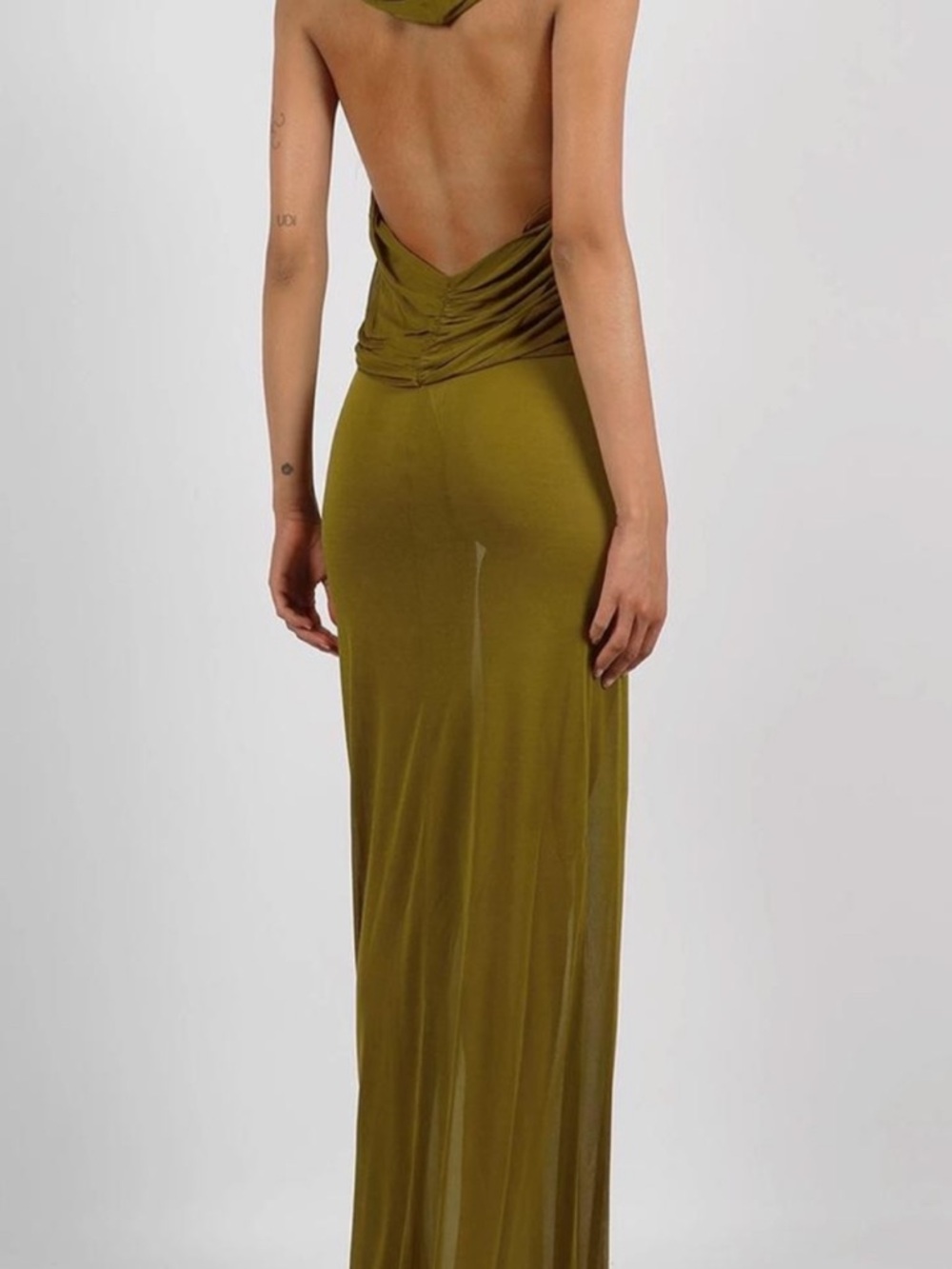 KOIR Olive Draped Hooded Maxi Dress | Inspired by saint Laurent / Cult Gaia - Picture 7 of 8
